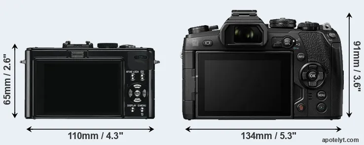 Comparison D-LUX 5 or E-M1 II rear