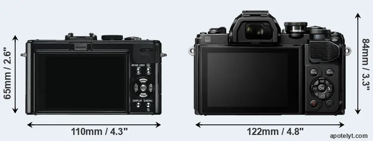 Comparison D-LUX 5 or E-M10 III rear