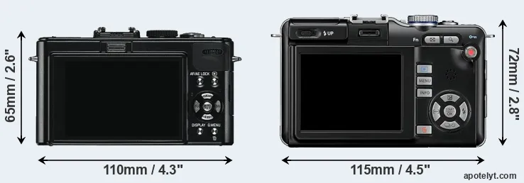 Comparison D-LUX 5 or E-PL1 rear