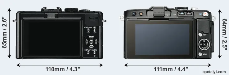Comparison D-LUX 5 or E-PL5 rear