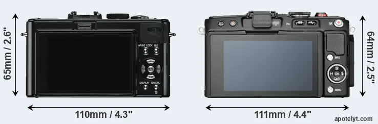 Comparison D-LUX 5 or E-PL6 rear