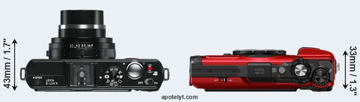Compare D-LUX 5 versus TG-7 top