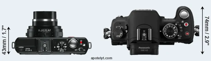 Compare D-LUX 5 versus G2 top