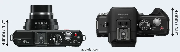 Compare D-LUX 5 versus G3 top