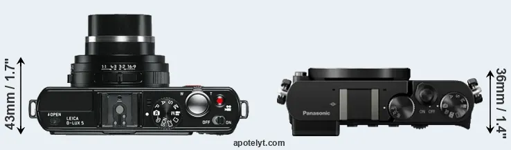 Compare D-LUX 5 versus GM5 top