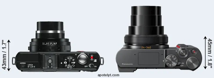Compare D-LUX 5 versus ZS200 top