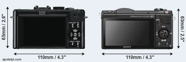 Comparison D-LUX 5 or A5100 rear
