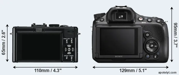 Comparison D-LUX 5 or A58 rear
