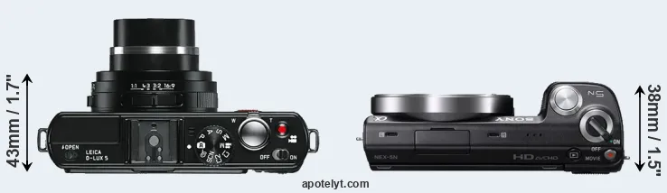 Compare D-LUX 5 versus NEX-5N top