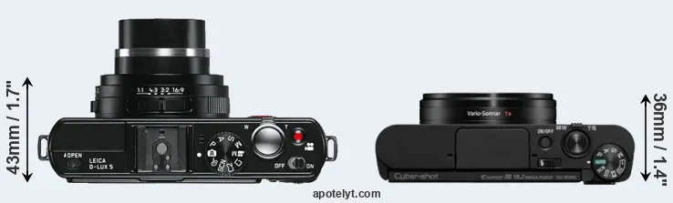 Compare D-LUX 5 versus WX800 top