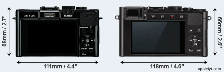 Comparison D-LUX 6 or D-LUX Typ 109 rear