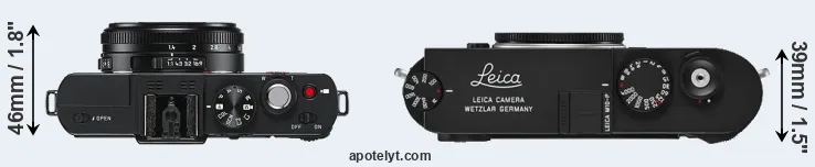 Compare D-LUX 6 versus M10-P top