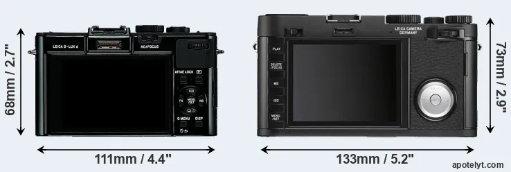 Comparison D-LUX 6 or X Vario rear