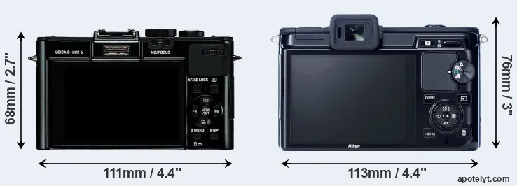 Comparison D-LUX 6 or V1 rear