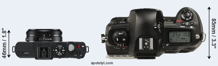 Compare D-LUX 6 versus D1 top