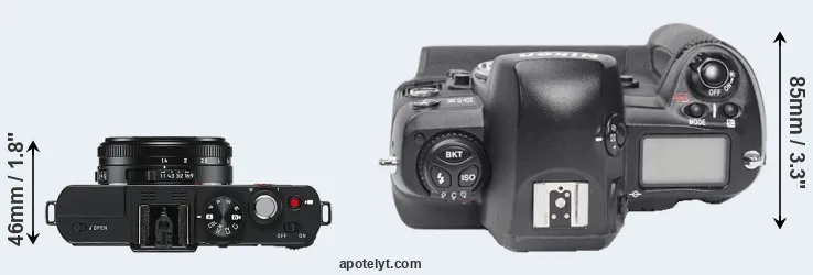 Compare D-LUX 6 versus D1X top