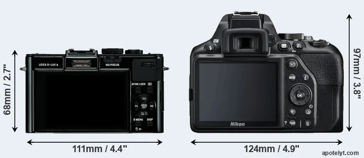 Comparison D-LUX 6 or D3500 rear