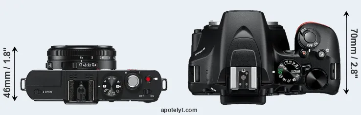 Compare D-LUX 6 versus D3500 top