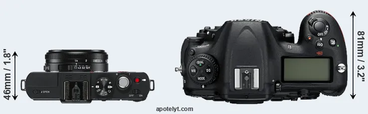 Compare D-LUX 6 versus D500 top