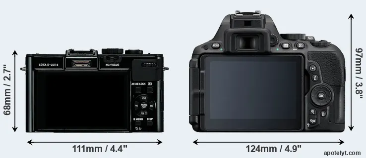 Comparison D-LUX 6 or D5500 rear