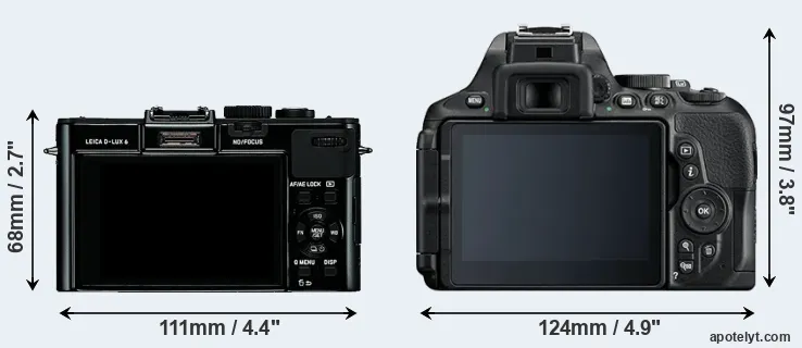Comparison D-LUX 6 or D5600 rear