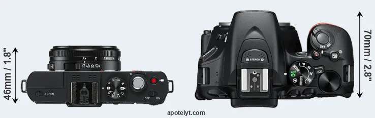 Compare D-LUX 6 versus D5600 top