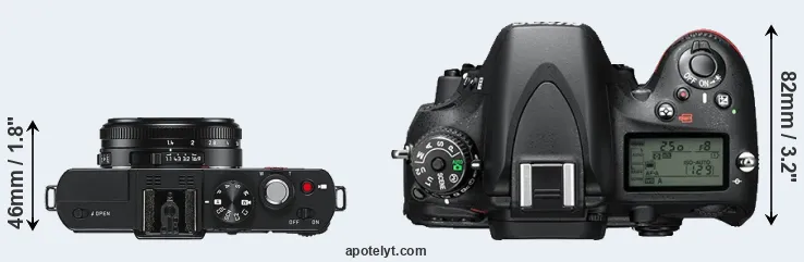 Compare D-LUX 6 versus D610 top