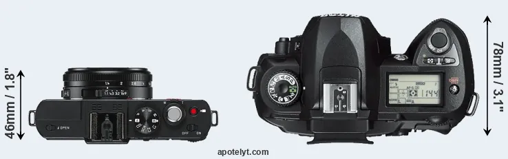 Compare D-LUX 6 versus D70s top
