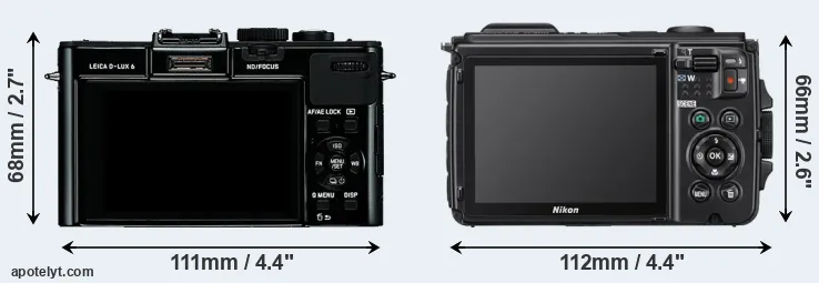 Comparison D-LUX 6 or W300 rear