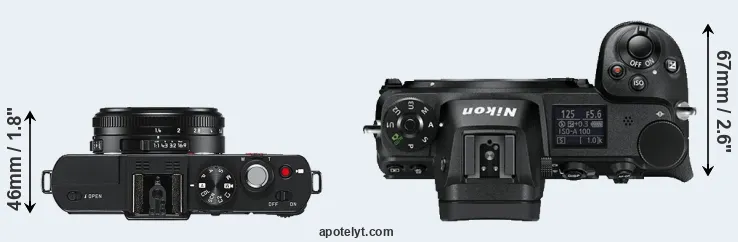 Compare D-LUX 6 versus Z6 top