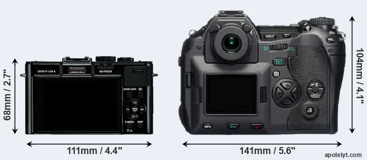 Comparison D-LUX 6 or E-1 rear