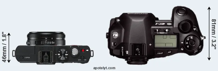 Compare D-LUX 6 versus E-1 top
