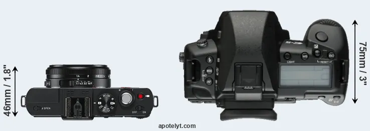 Compare D-LUX 6 versus E-5 top