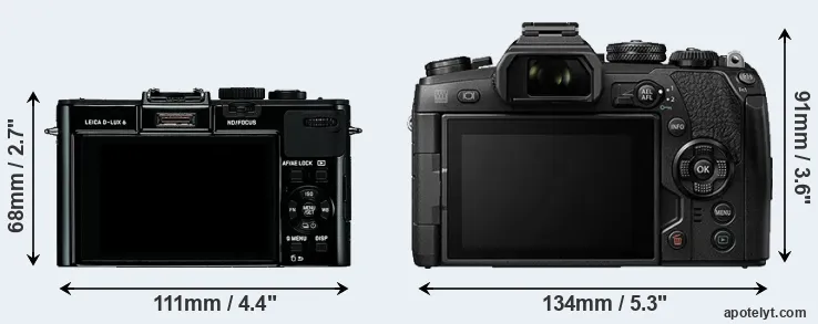 Comparison D-LUX 6 or E-M1 II rear