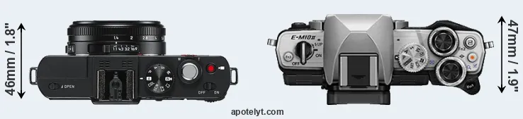 Compare D-LUX 6 versus E-M10 II top