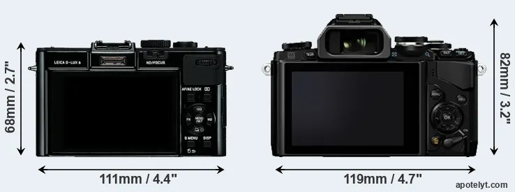 Comparison D-LUX 6 or E-M10 rear
