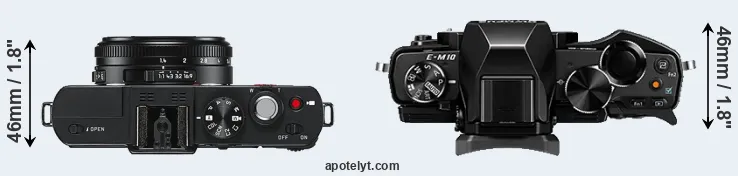 Compare D-LUX 6 versus E-M10 top