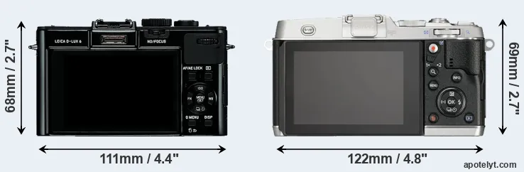 Comparison D-LUX 6 or E-P5 rear