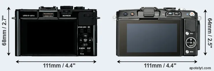 Comparison D-LUX 6 or E-PL5 rear