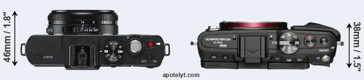 Compare D-LUX 6 versus E-PL6 top