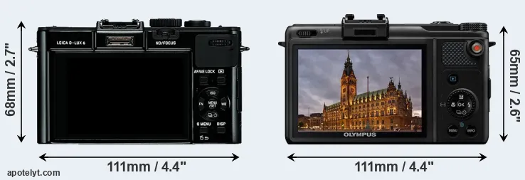 Comparison D-LUX 6 or XZ-1 rear