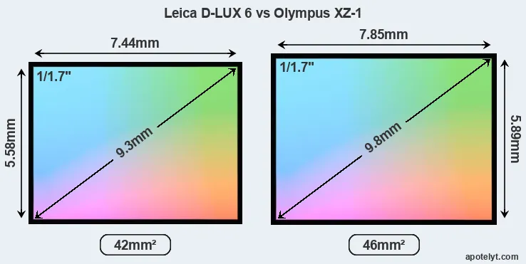 Leica D-LUX 6 and Olympus XZ-1 sensor measures
