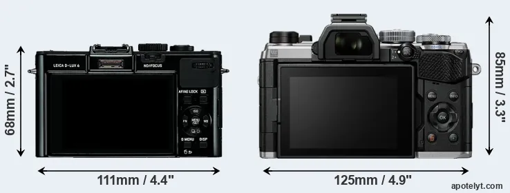 Comparison D-LUX 6 or OM-5 rear