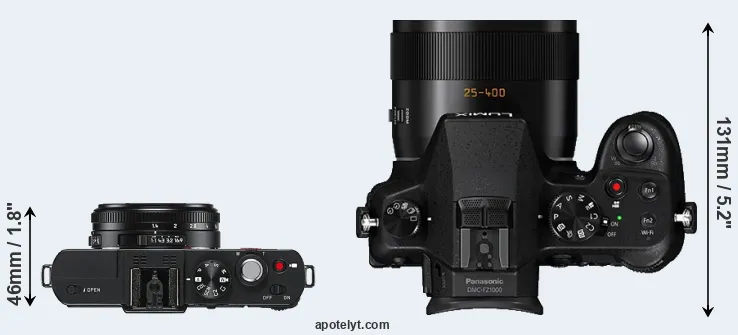 Compare D-LUX 6 versus FZ1000 top