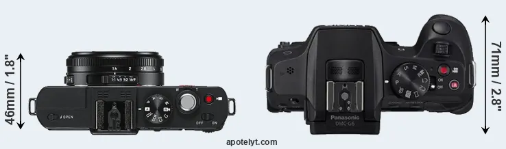 Compare D-LUX 6 versus G6 top