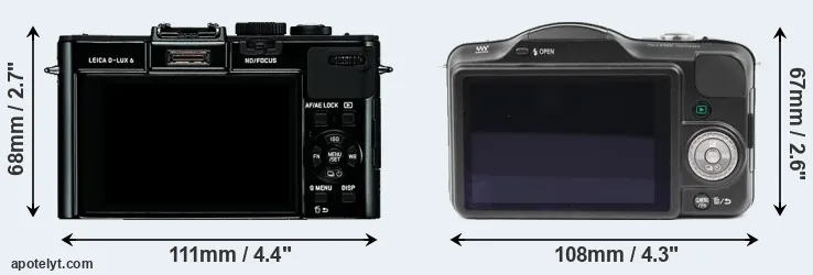 Comparison D-LUX 6 or GF3 rear
