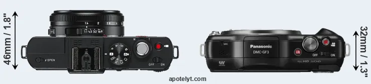 Compare D-LUX 6 versus GF3 top