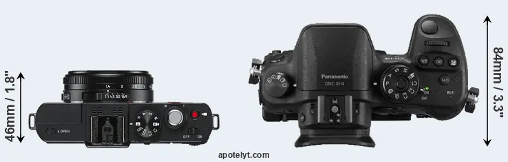 Compare D-LUX 6 versus GH4 top