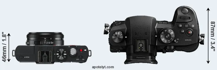 Compare D-LUX 6 versus GH5 top