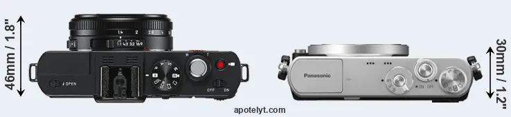 Compare D-LUX 6 versus GM1 top